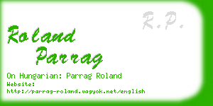 roland parrag business card